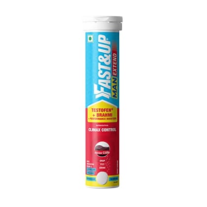 Fast&Up Man Extend | Testofen® Fenugreek Extract | Shatavari | Brahmi | L-Arginine | Citrulline| Stamina Booster | Improved Vitality- 20 Effervescent Tablets Cola Flavor Fast&Up Man Extend | Testofen® Fenugreek Extract | Shatavari | Brahmi | L-Arginine | Citrulline| Stamina Booster | Improved Vitality- 20 Effervescent Tablets Cola Flavor