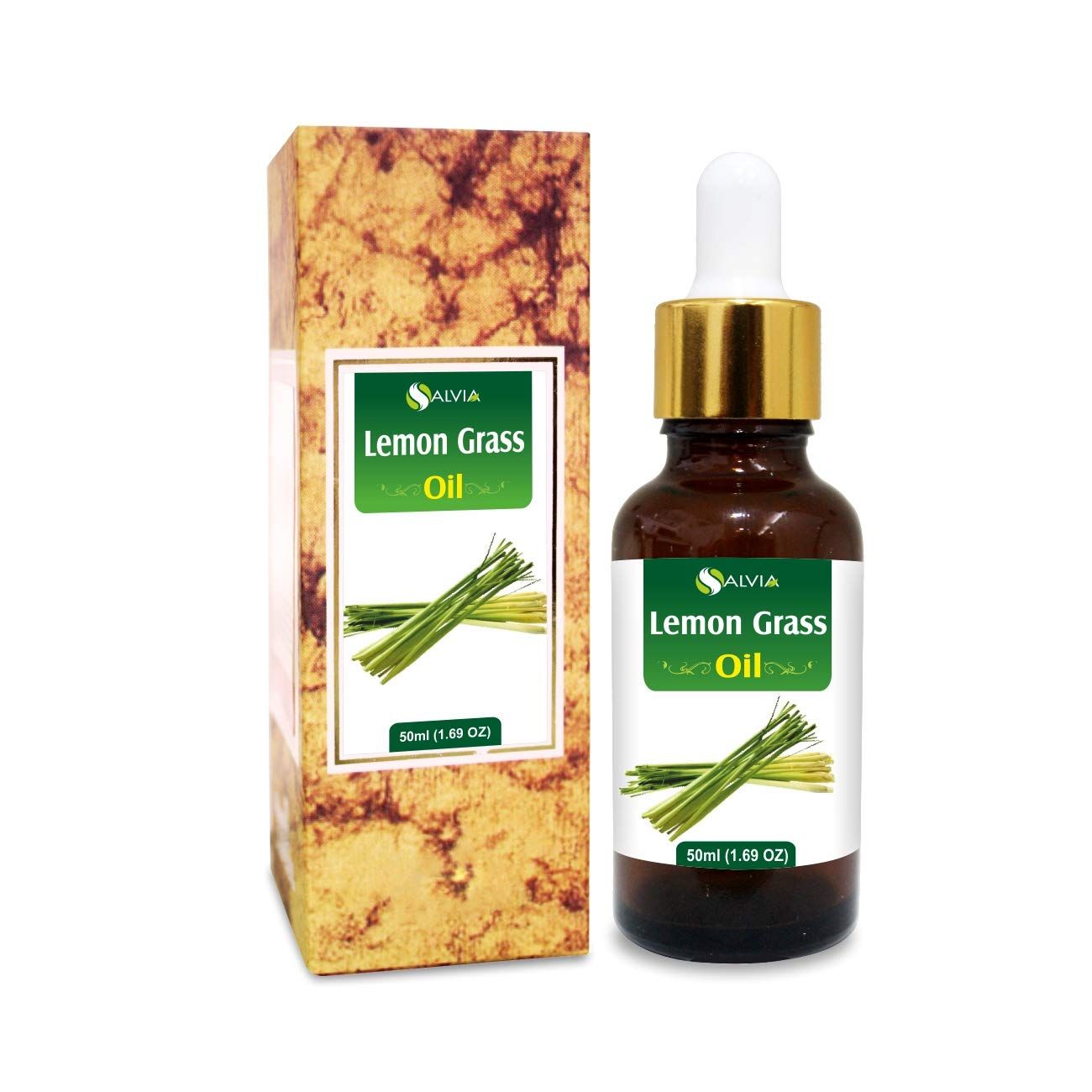 Salvia Lemon Grass (Cymbopogon Citratus) |100% Pure & Natural Undiluted Essential Oil - 50ml Salvia Lemon Grass (Cymbopogon Citratus) |100% Pure & Natural Undiluted Essential Oil - 50ml - Clear / 50 ml (Pack of 1)