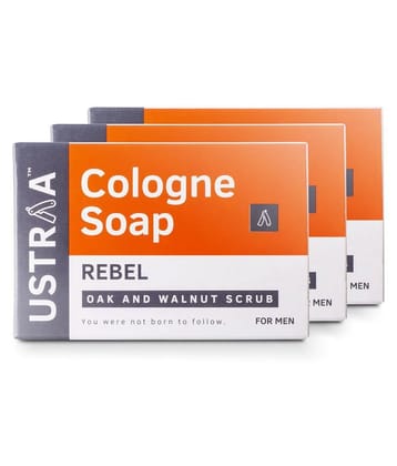 Ustraa Rebel Cologne Soap- Pack of 3 (125gm Each)