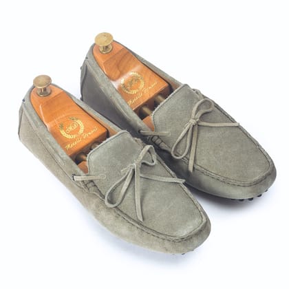 Gommino Suede Bow Loafers (Rust Antique Grey - Limited Edition)-EU 41 / UK 7 / Rust Antique Grey