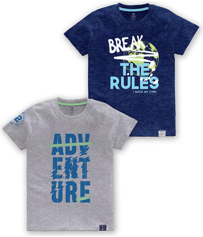 CODEZ Pack of 1 Boys Cotton Blend T-Shirt ( Multi Color )