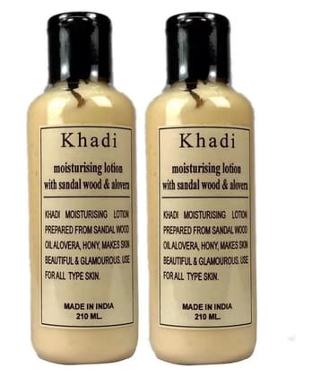 Khadi Herbal Sandalwood Alovera Moisturizer Moisturizer 210 ml Pack of 2