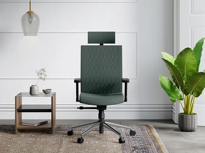 Prime High Back Knitted Fabric Ergonomic Office Chair (Earthstone) (1-Year Warranty, Adjustable Armrest)