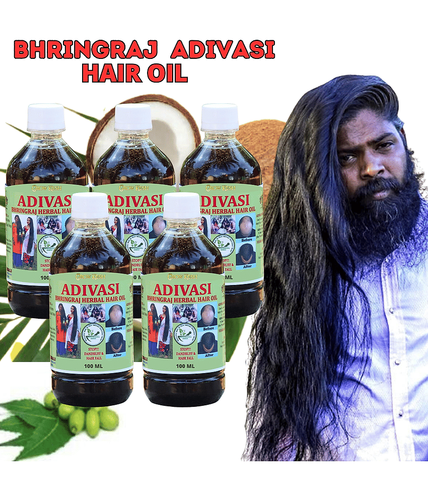 Growkesh - Anti Dandruff Bhringraj Oil 500 ml ( Pack of 5 )