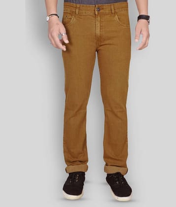 JB JUST BLACK - Brown Cotton Blend Regular Fit Men's Jeans ( Pack of 1 )