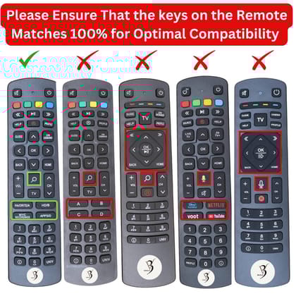 V3Deals Compatible Jio Remote Control for Jio Set-Top Box | Not Compatible with Jio Fiber | Replacement Remote for Jio Digital Box - Pack of 1 (Black) with Quick Pairing & Seamless Functionality