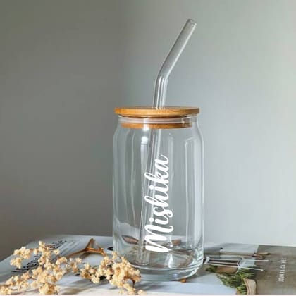Customised Glass Tumbler | Customised Glass Jar ( Minimum 4 Pieces)-4 pieces