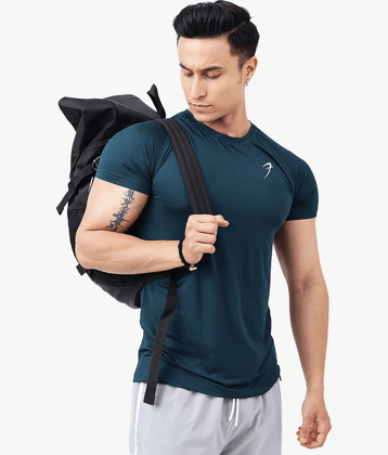 Fuaark Green Polyester Slim Fit Men's Sports T-Shirt ( Pack of 1 )