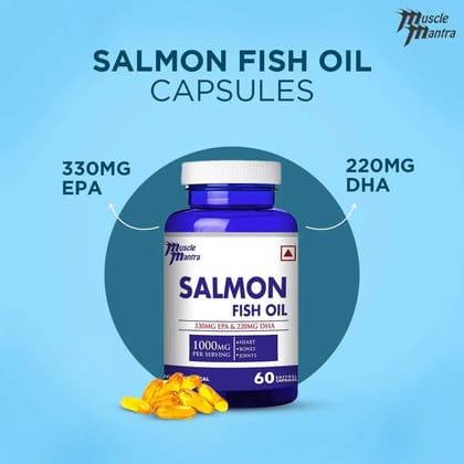 Muscle Mantra Salmon Fish Oil 1000MG - 60 Softgel Capsules
