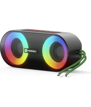 Portronics Pixel 3 10 W Bluetooth Speaker Bluetooth V 5.3 with USB,SD card Slot,Aux Playback Time 7 hrs Black