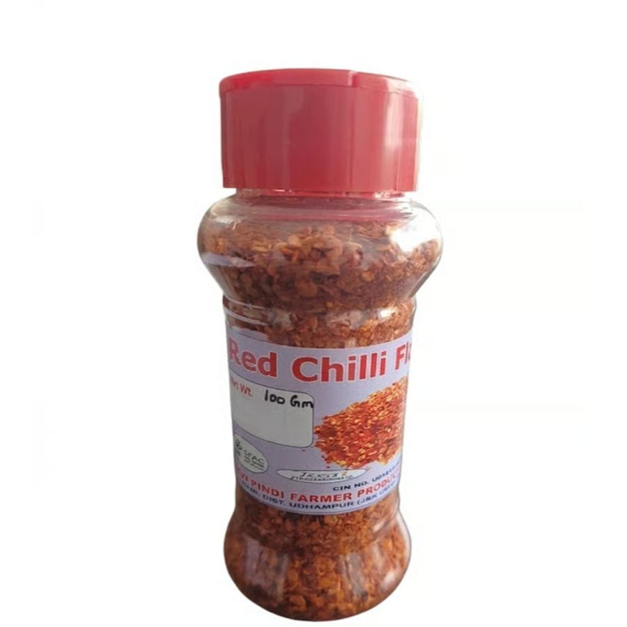 Kashmiri Red Chilly Flakes - 100 gm - 100 gm - One plastic jar
