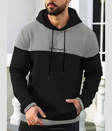 Eyebogler Cotton Blend Hooded Men's Sweatshirt - Black ( Pack of 1 )
