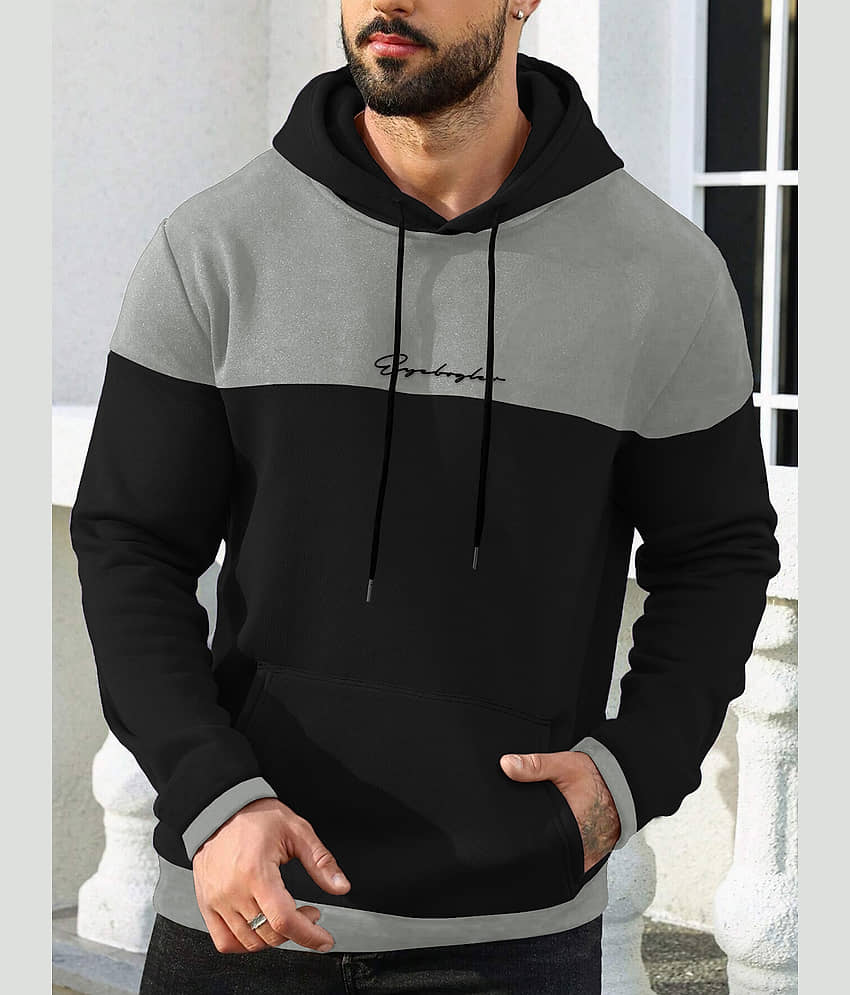 Eyebogler Cotton Blend Hooded Men's Sweatshirt - Black ( Pack of 1 )