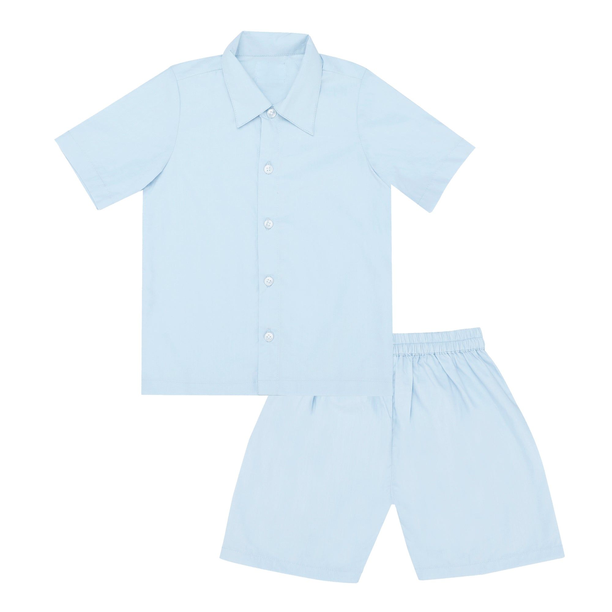 BABY BLUE SHIRT AND SHORTS SET-AGE : 1-2 YEARS