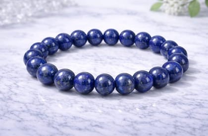 Natural Crystal 8mm Lapis Lazuli Bracelet (Dark Purple)-PID64923 Natural Crystal 8mm Lapis Lazuli Bracelet (Dark Purple)-PID64923