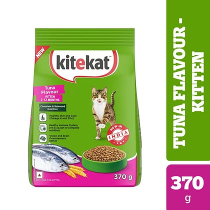 Kitekat Tuna Flavour Kitten (2-12 Months) Dry Cat Food 370g