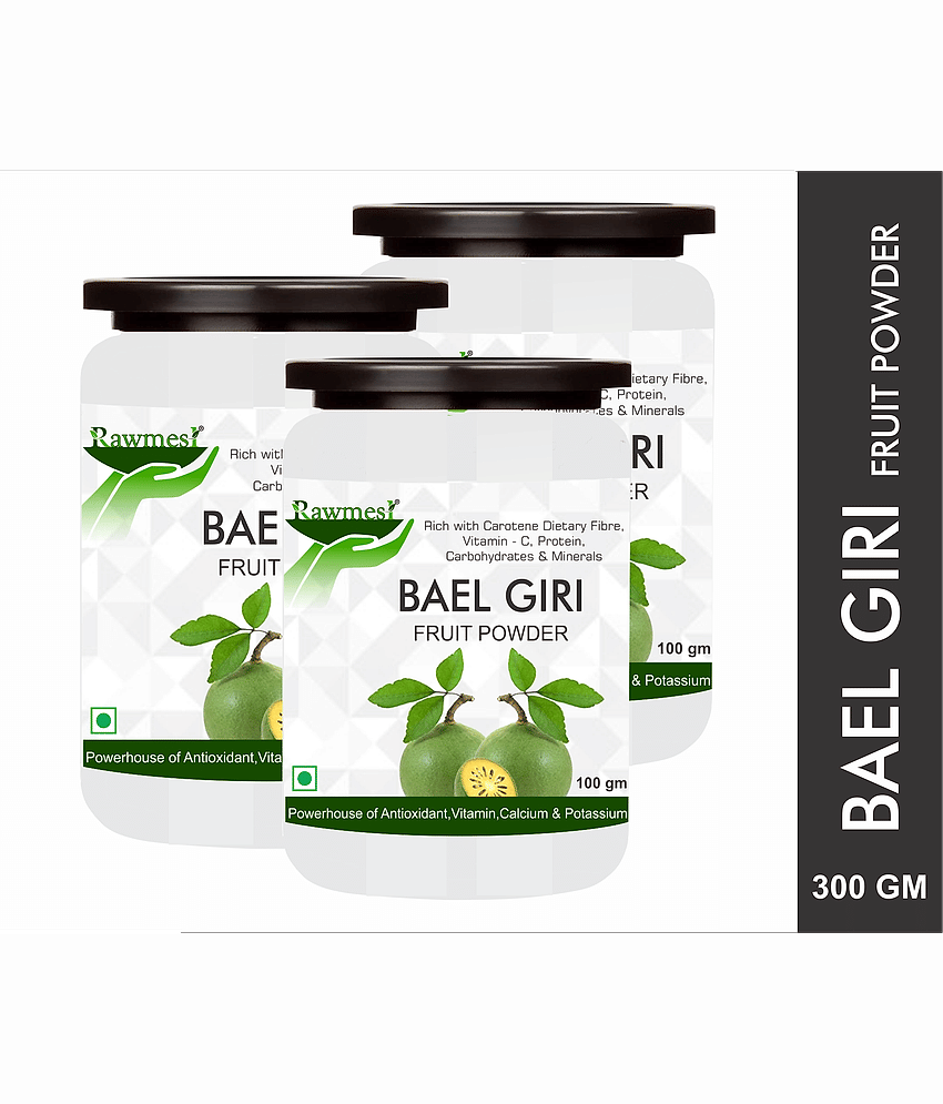 Rawmest Baelgiri | Bel Fruit | Bael Phal | Fruit Powder 300 Gm Pack of 3