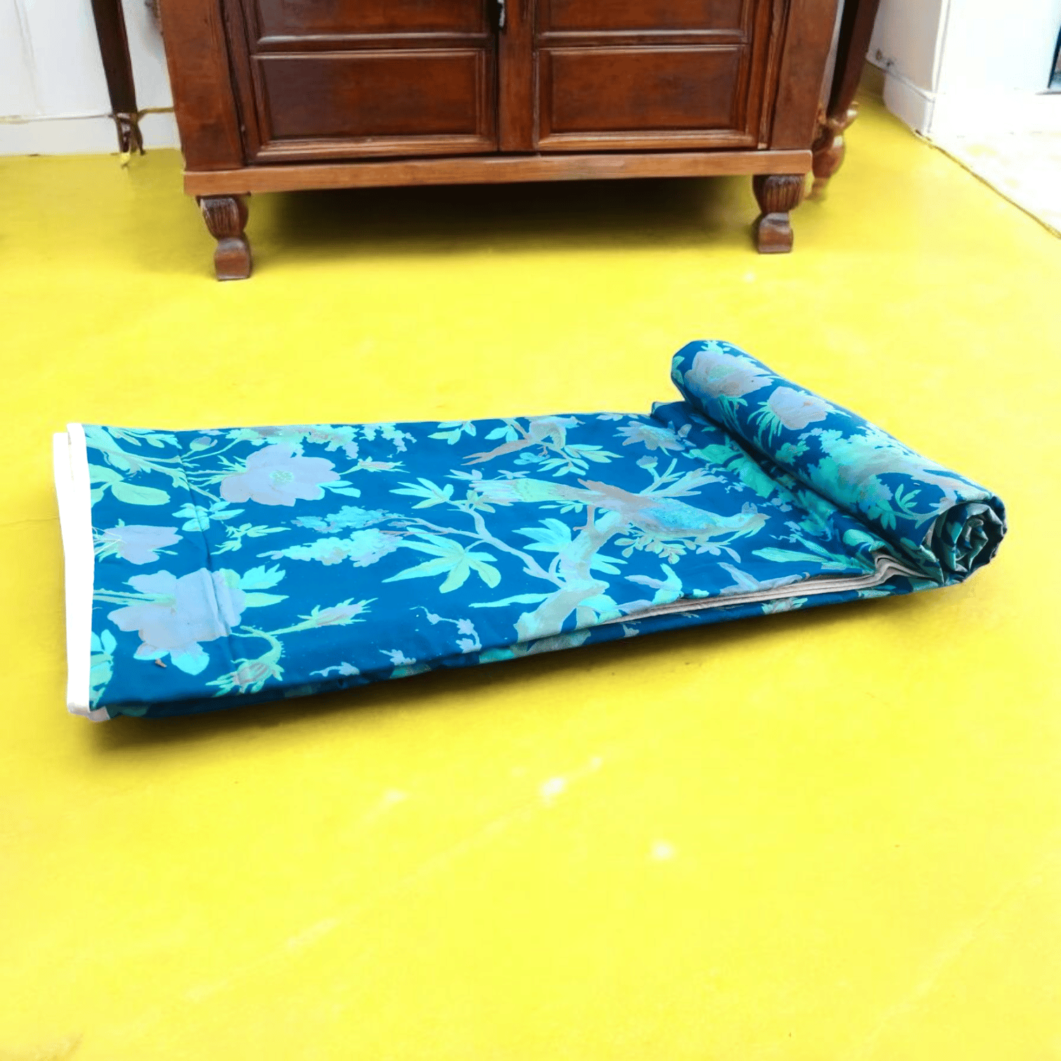 Malmal AC Quilt/Dohar Paradise-Blue Shadows-Single 55 x 85 inches