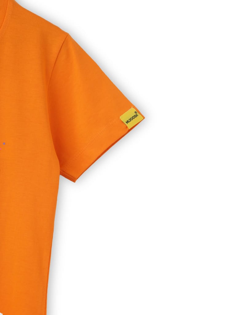 Modern Kids Girls T shirt Cotton Vibrant Orange Beauty Queen 2025 at ShopCircuit | ONDC