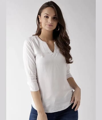 ZARISTAA Women's Rayon Regular Top ( White )
