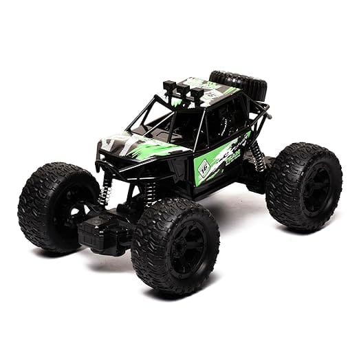 Braintastic Rock Climbing RC Cart Off-Road Rock Crawler Truck Vehicle 2.4ghz 2wd 1: 20 Radio Remote Control Car Toys for Kids 5+ Years (Green)