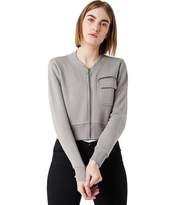 Miss Chase Cotton Grey Bomber Jackets