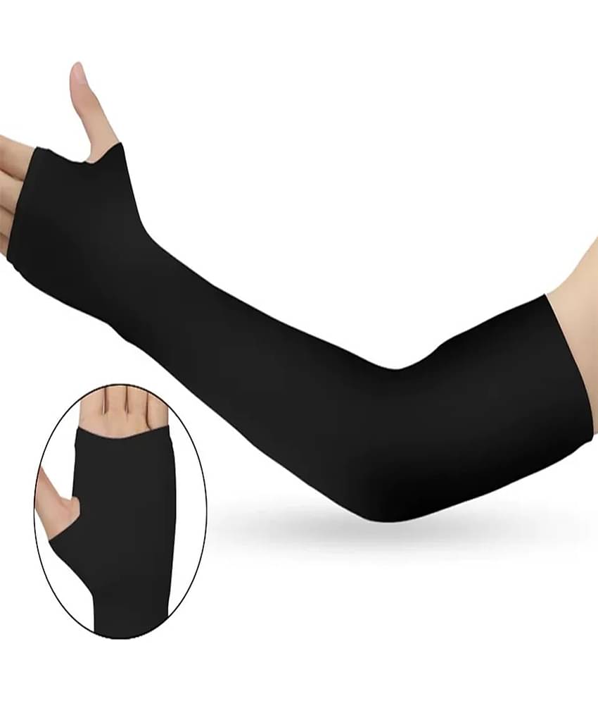 D1 DIFFERENT ONE Black Nylon Men's UV Protection Gloves ( Pack of 1 )