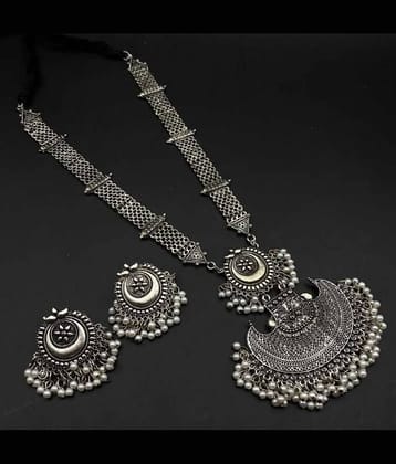Sunhari Jewels Silver Alloy Necklace Set ( Pack of 1 )