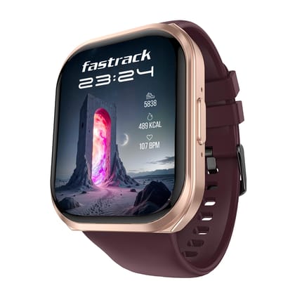 Fastrack Limitless Fs1+ Smartwatch| 2.01" Ultravu Display|950 Nits Brightness|Singlesync Bt Calling|Nitro Fast Charging|110+ Sports Modes|200+ Watchfaces|Upto 7 Day Battery - Rose Gold Fastrack Limitless Fs1+ Smartwatch| 2.01" Ultravu Display|950 Nits Br