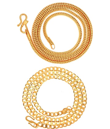 AanyaCentric Combo of 2 Gold Plated 28inches Long Fashion Chain