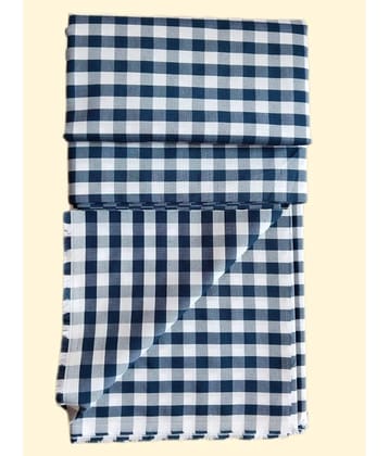 Makhanchor - Navy Cotton Men's Unstitched Shirt Piece ( Pack of 1 )
