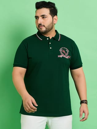 Men Plus Size Rewind Printed Polo Tshirt - 6XL