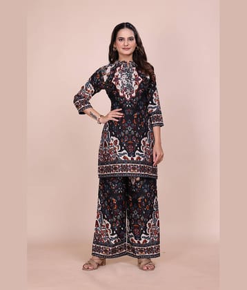 VANVAAM Women Printed Top With Palazzos Co-Ord Set ( Black )