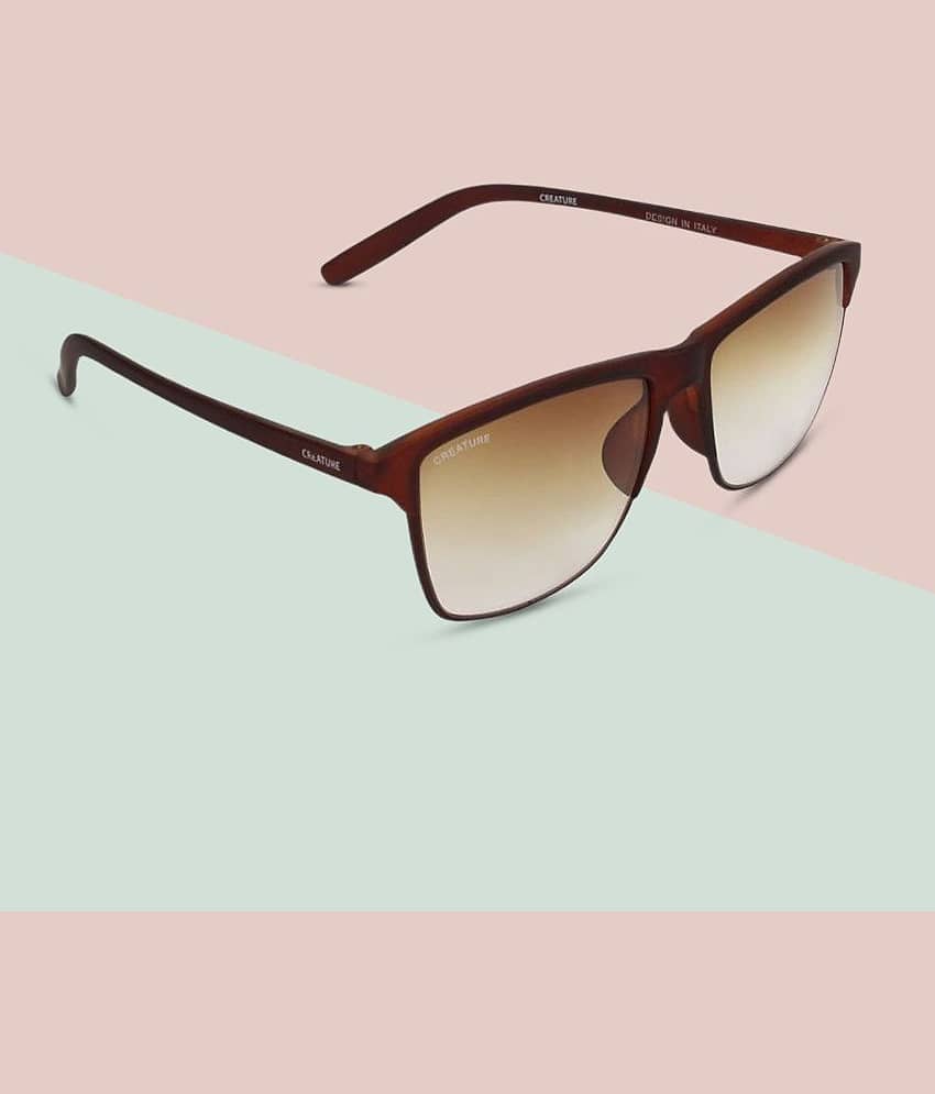 Creature - Brown Square Sunglasses ( Pack of 1 )