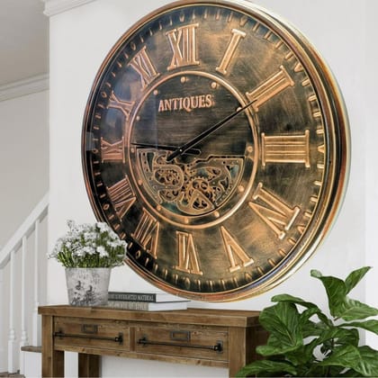 Royal Metal Gear Mechanical Clock Style 57-Antique / Dia: 40 inch / Metal