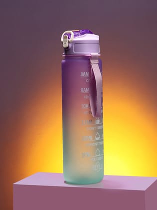 The Hydration Itinerary Sipper (900 Ml) - Amethyst Purple & Sky Blue-Bottels