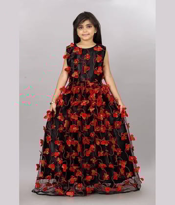 Apnisha Net Gown For Girls ( Pack of 1 , Purple )