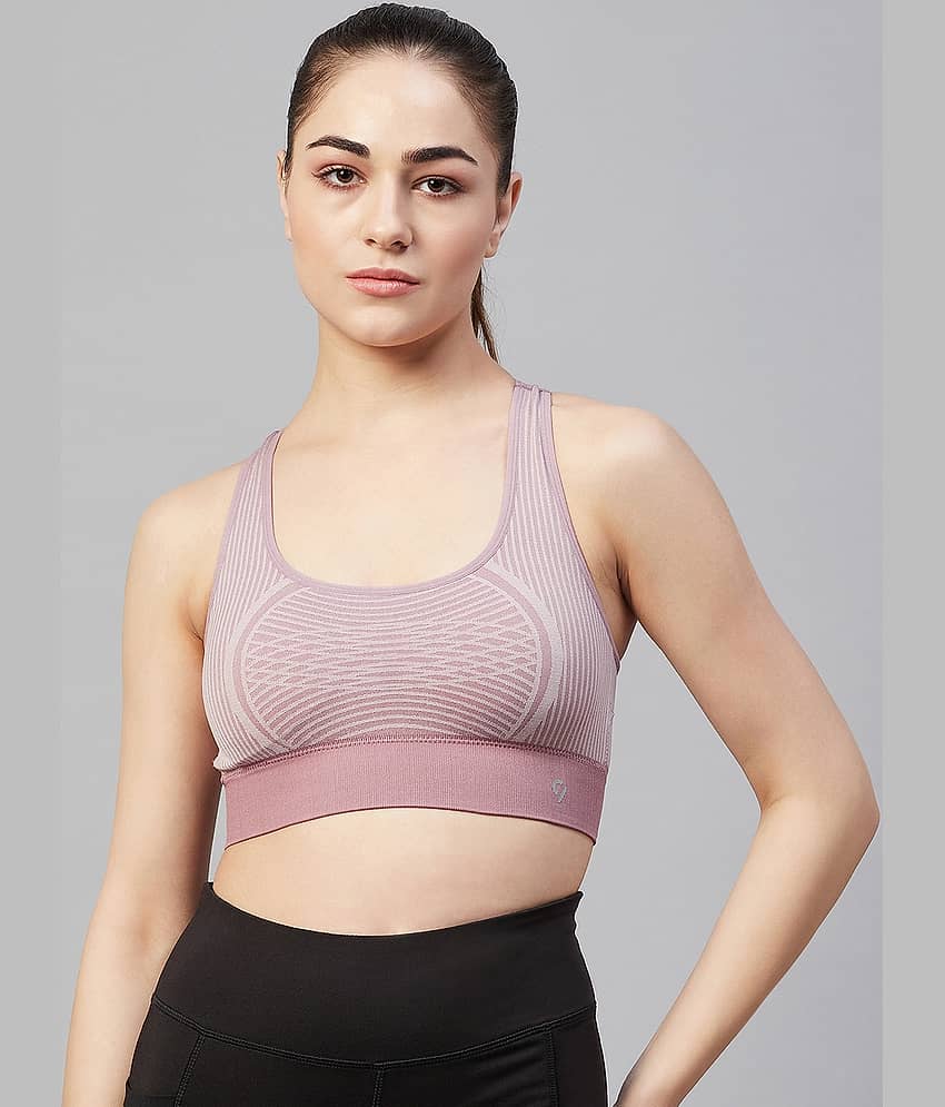C9 Airwear - Pink Nylon Removable Padding Women's Sports Bra ( Pack of 1 )
