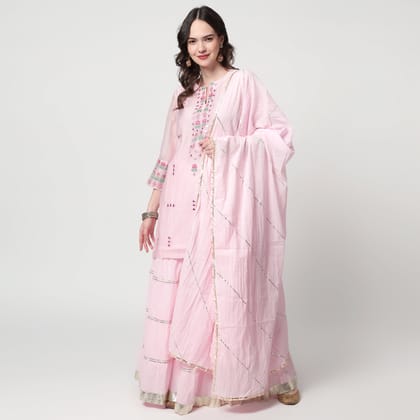 pink chanderi sharara Set-XS