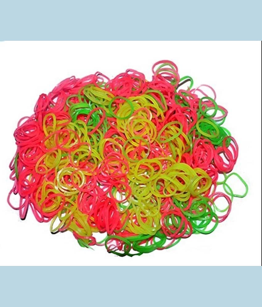 Rubber Bands - 1.5 inch Premium Rubber Bands -Offices/Home/Kitchen Uses (Fluorescent Colour, Fluorescent