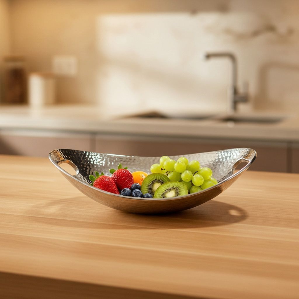 Aluminium Decorative Tray Hammerd Nickel (AMAS3164N/9)