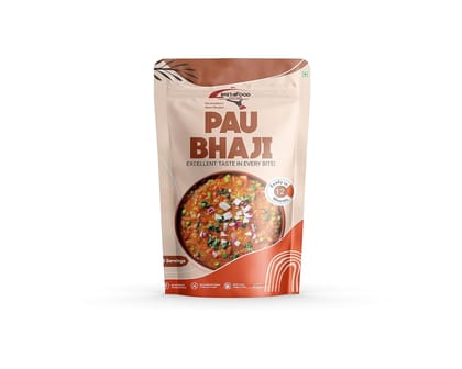 INSTAFOOD Pav Bhaji | Ready to Eat & Cook Meal | 3-4 Servings | After Cooking Gets 900 gm to Serve | Zip Lock Packaging | Vegetarian Meal | Just Add Water And Cook, 150 gm