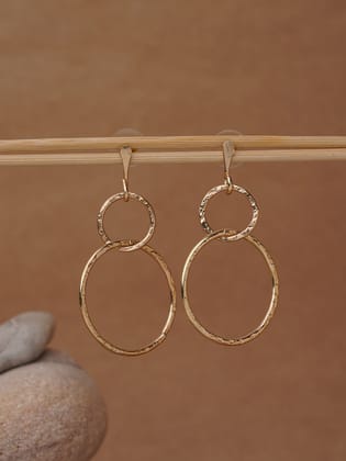 8 shaped long Brass Earring