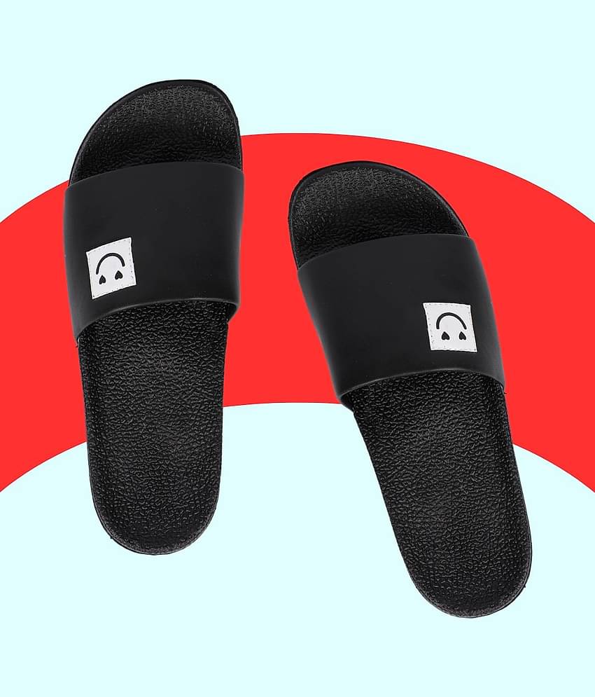 PERY PAO Black Men's Slide Flip Flop