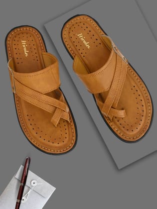Hirolas® Men's Tan Comfortable Office Slippers (HROMSL10TAN)