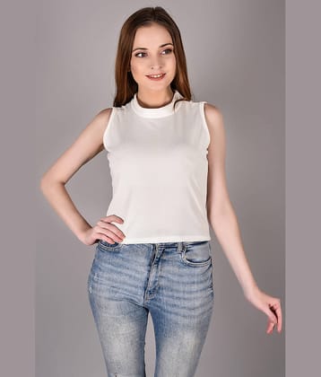 Fabric Falcon Women's Polyester Crop Top ( White )