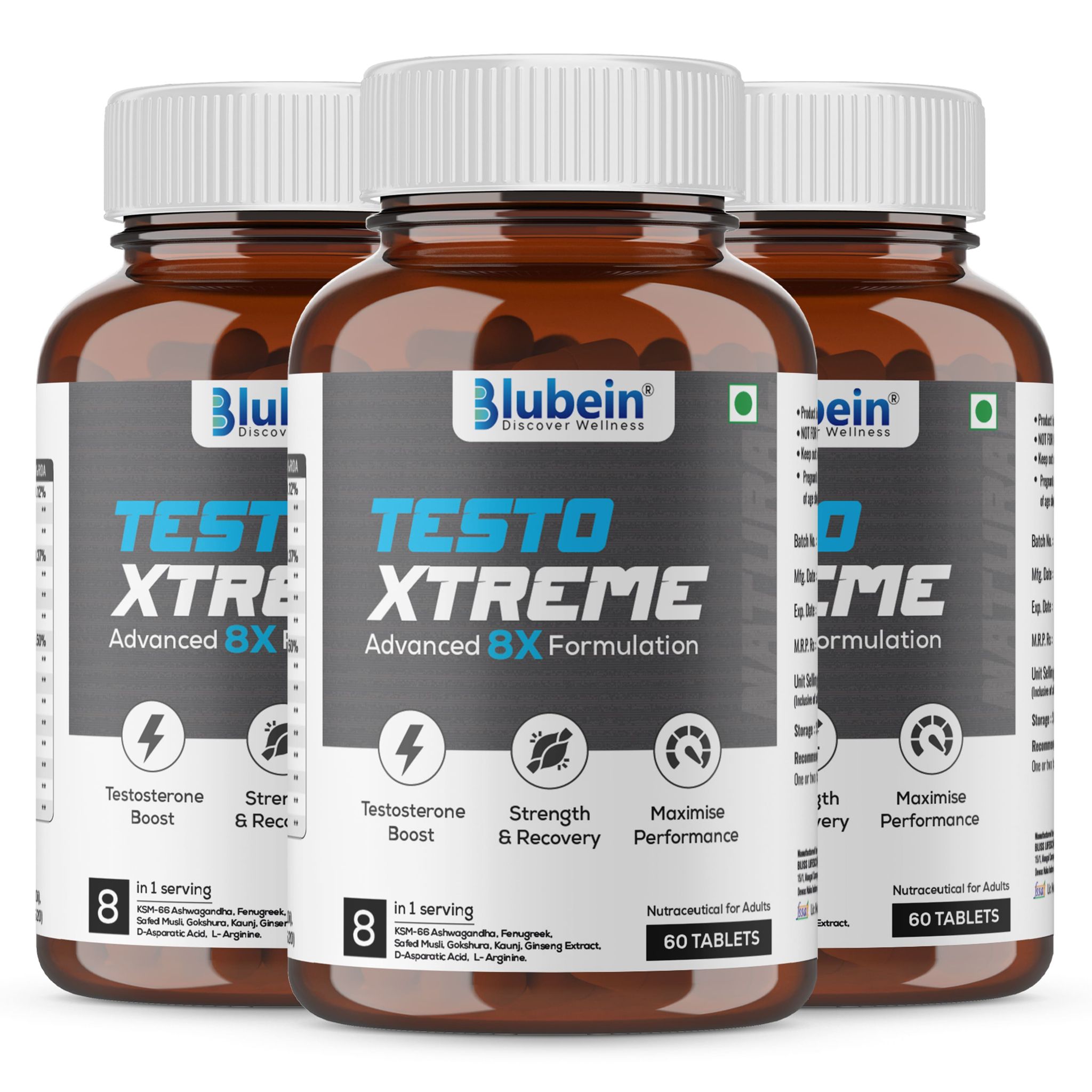 Xtreme Booster | Natural Testosterone Support for Men with KSM-66 Ashwagandha & 8 Herbal Extracts-Pack of 3 (180 Tablets) at ₹𝟐𝟎𝟗𝟗