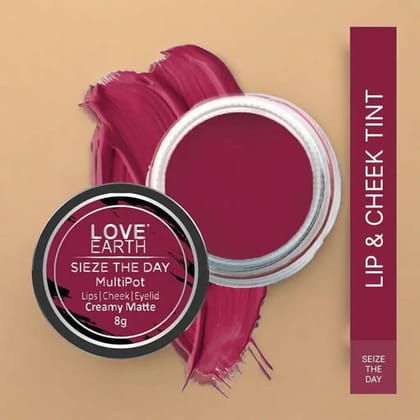 Love Earth Lip Tint & Cheek Tint Multipot-Seize - Raspberry Pink