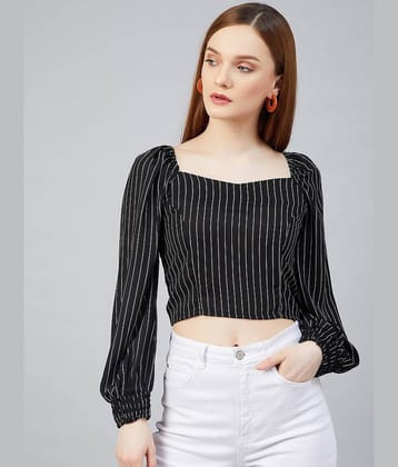 Rare Women's Crepe Crop Top ( Black )