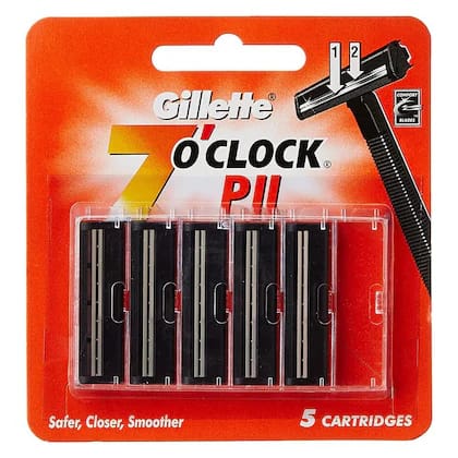 Gillette O'CLOCK CARTRIDGES, 5N Twin Blade Cartridges